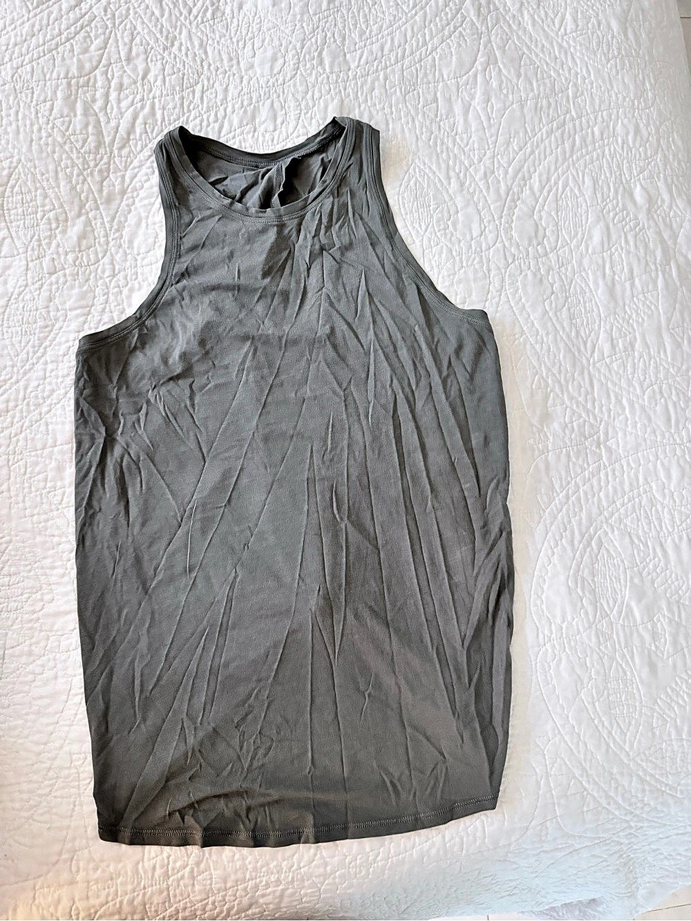 Lululemon Nulu Twist-Back Tank Top Gray